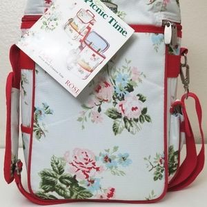Limited Edition Picnic Time Duet Floral Rose Wine Tote